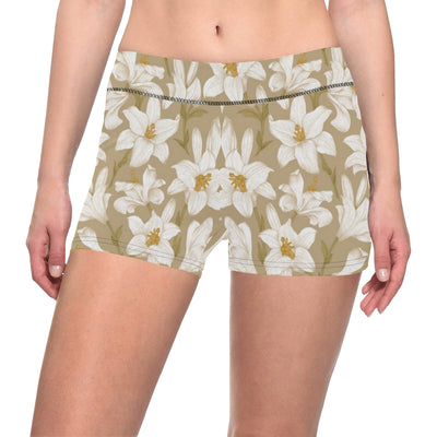 Lily Pattern Print Design LY07 Yoga Shorts