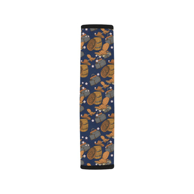 Cowboy Pattern Print Design 03 Car Seat Belt Cover