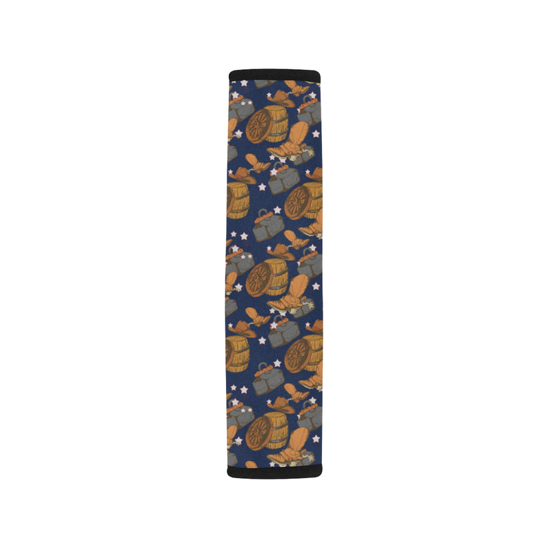 Cowboy Pattern Print Design 03 Car Seat Belt Cover