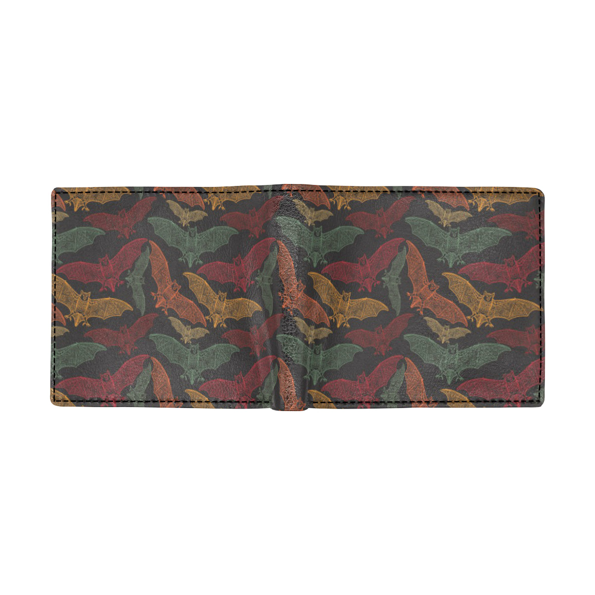 Bat Tribal Pattern Print Design 03 Men's ID Card Wallet
