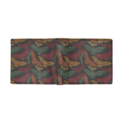 Bat Tribal Pattern Print Design 03 Men's ID Card Wallet