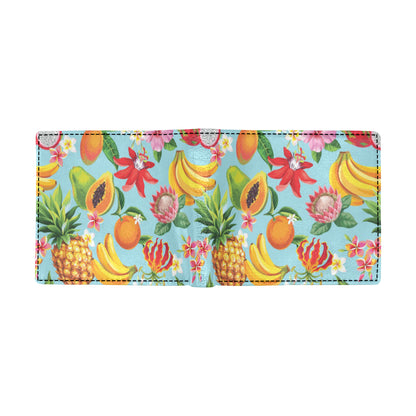 Tropical Fruits Pattern Print Design TF01 Men's ID Card Wallet