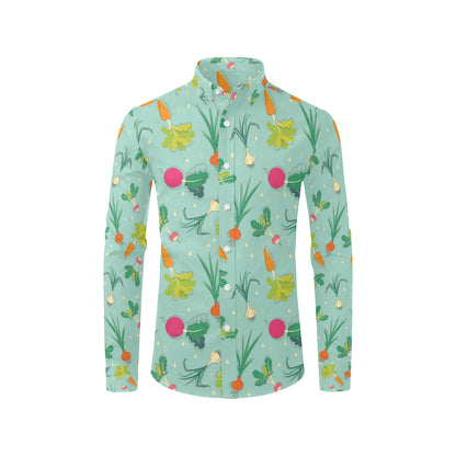 Radish Pattern Print Design A01 Men's Long Sleeve Shirt