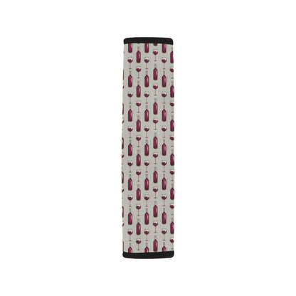 Wine Bottle Pattern Print Car Seat Belt Cover