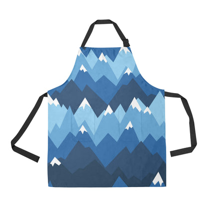 Mountain Pattern Print Design 04 Apron with Pocket