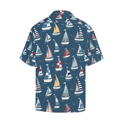 Sailing Ships Pattern Print Design A04 Men's Hawaiian Shirt