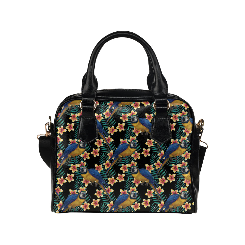 Macaw Pattern Print Design 01 Shoulder Handbag