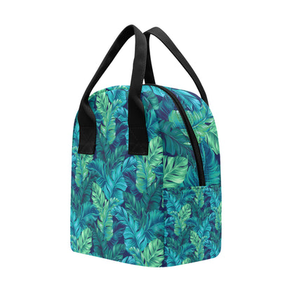 Banana Leaf Pattern Print Design BL05 Insulated Lunch Bag