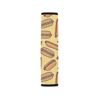 Hot Dog Pattern Print Design 01 Car Seat Belt Cover