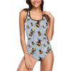 Bee Pattern Print Design BEE08 Women Swimsuit