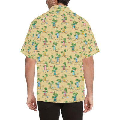 Beach Themed Pattern Print Design 01 Men's Hawaiian Shirt