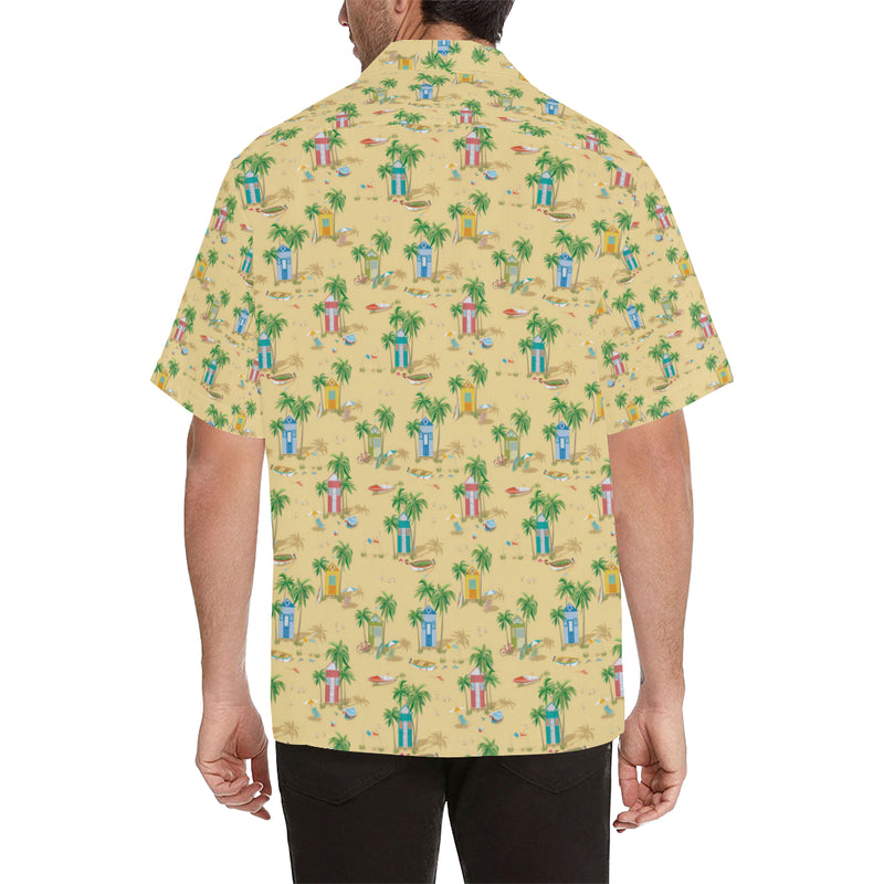 Beach Themed Pattern Print Design 01 Men's Hawaiian Shirt