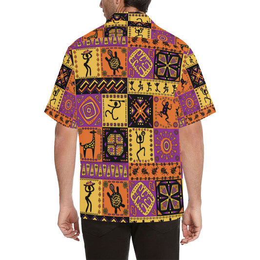 African Pattern Print Design 02 Men's Hawaiian Shirt