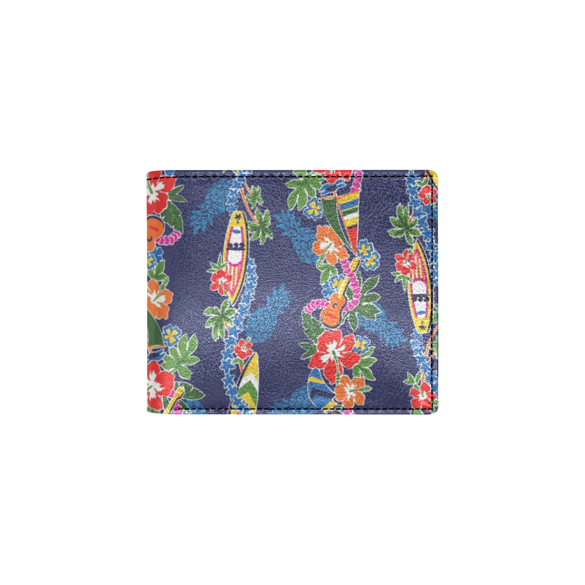 Hawaiian Themed Pattern Print Design H04 Men's ID Card Wallet