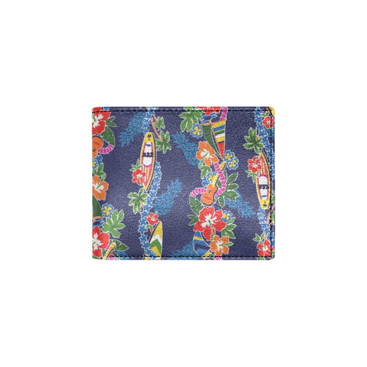 Hawaiian Themed Pattern Print Design H04 Men's ID Card Wallet