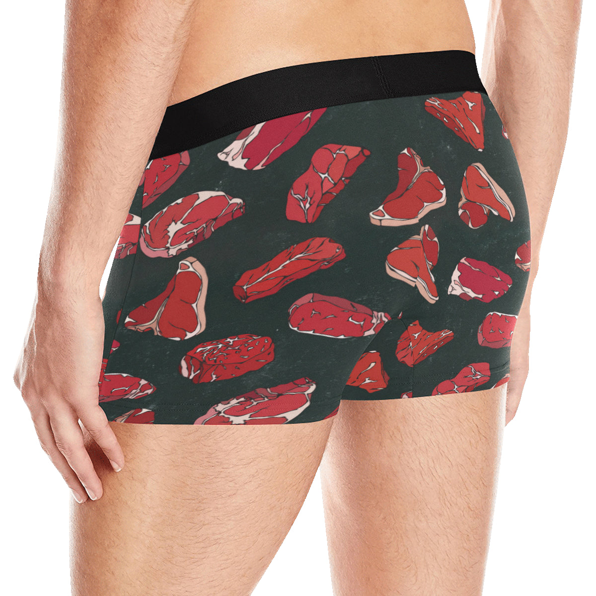 Meat Pattern Print Design 01 Men's Boxer Briefs
