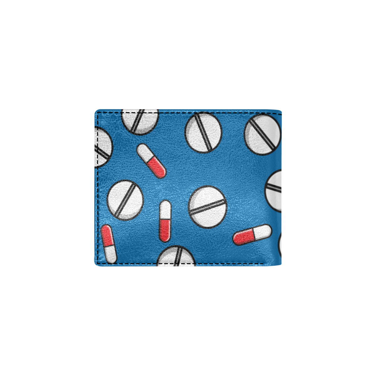 Pill Pattern Print Design A05 Men's ID Card Wallet