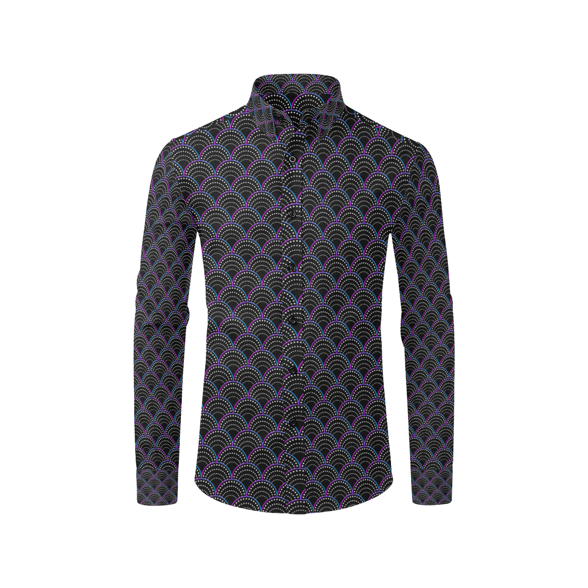 Mermaid Pattern Print Design 09 Men's Long Sleeve Shirt