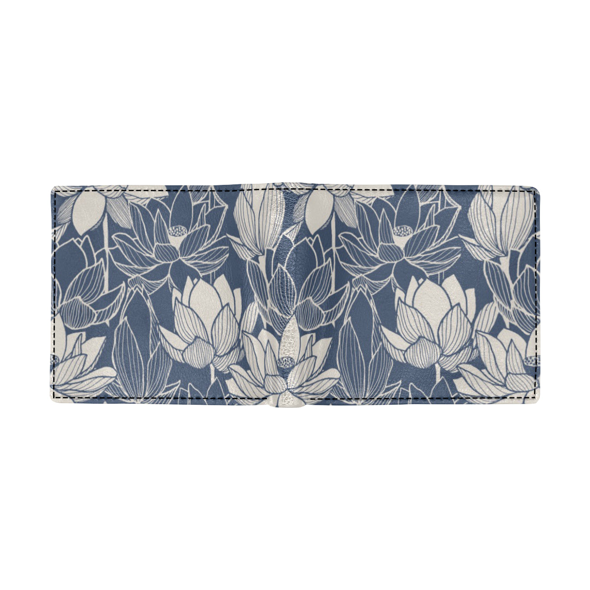 Water Lily Pattern Print Design WL04 Men's ID Card Wallet