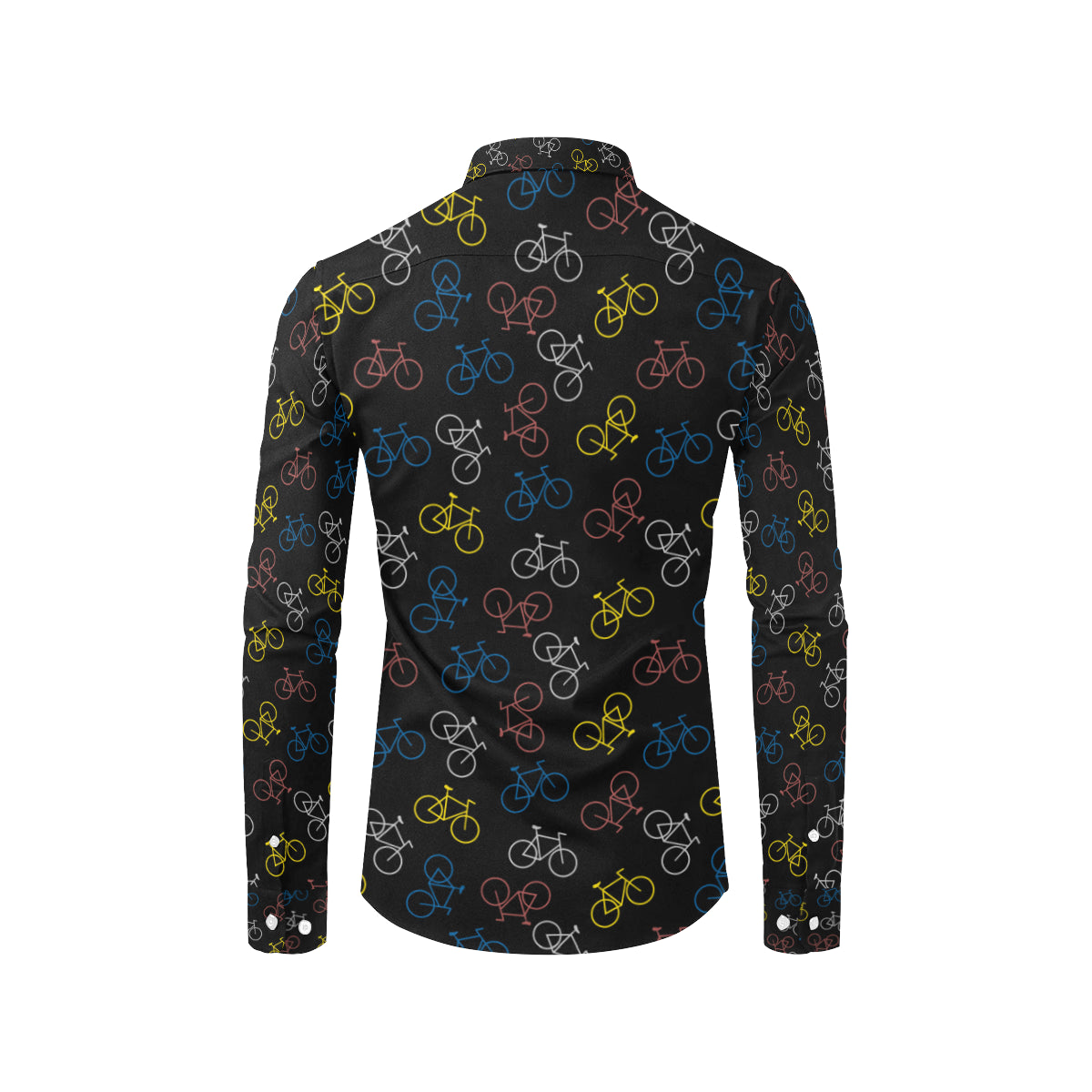 Bicycle Pattern Print Design 03 Men's Long Sleeve Shirt