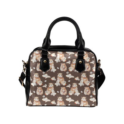 Hamster Pattern Print Design 03 Shoulder Handbag