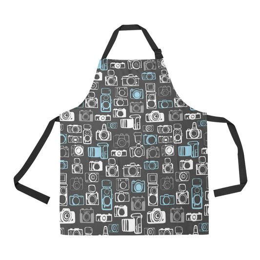 Camera Pattern Print Design 04 Apron with Pocket