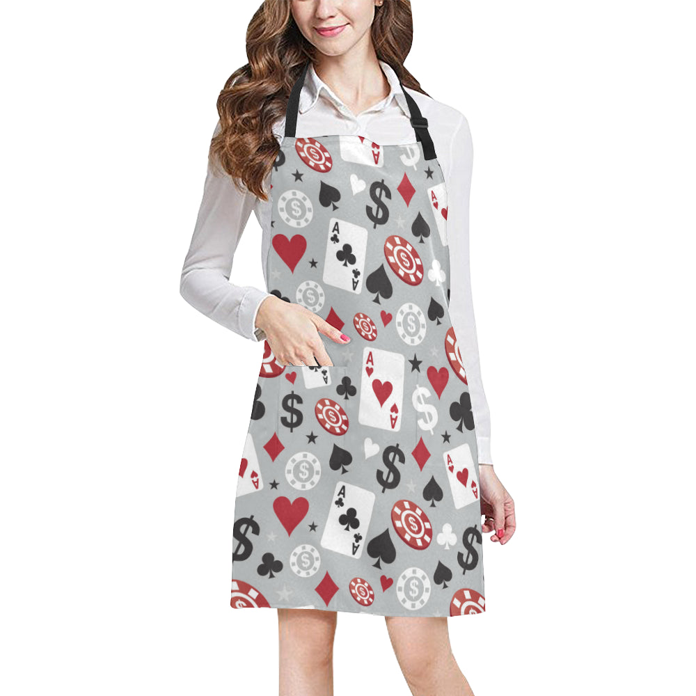 Casino Pattern Print Design 01 Apron with Pocket