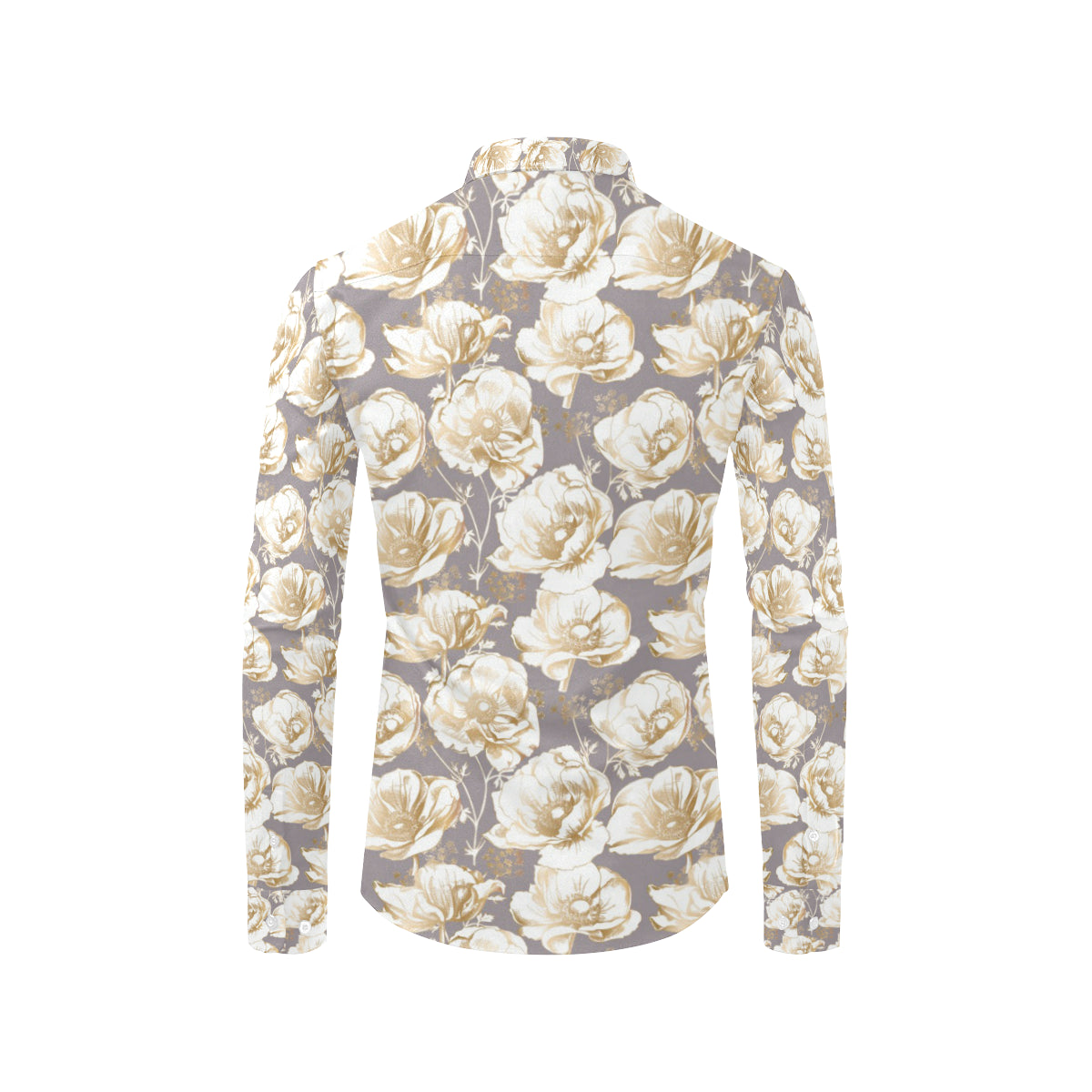 Anemone Pattern Print Design AM05 Men's Long Sleeve Shirt