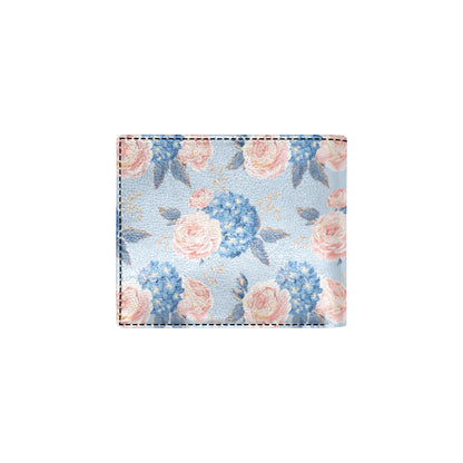 Hydrangea Pattern Print Design HD06 Men's ID Card Wallet
