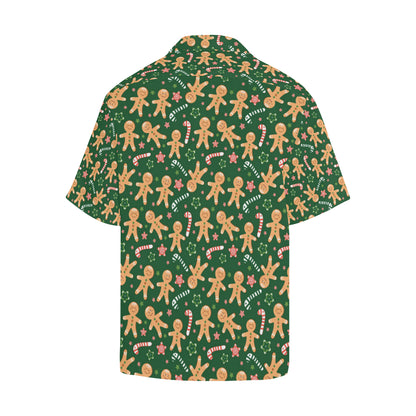 Gingerbread Pattern Print Design 04 Men's Hawaiian Shirt