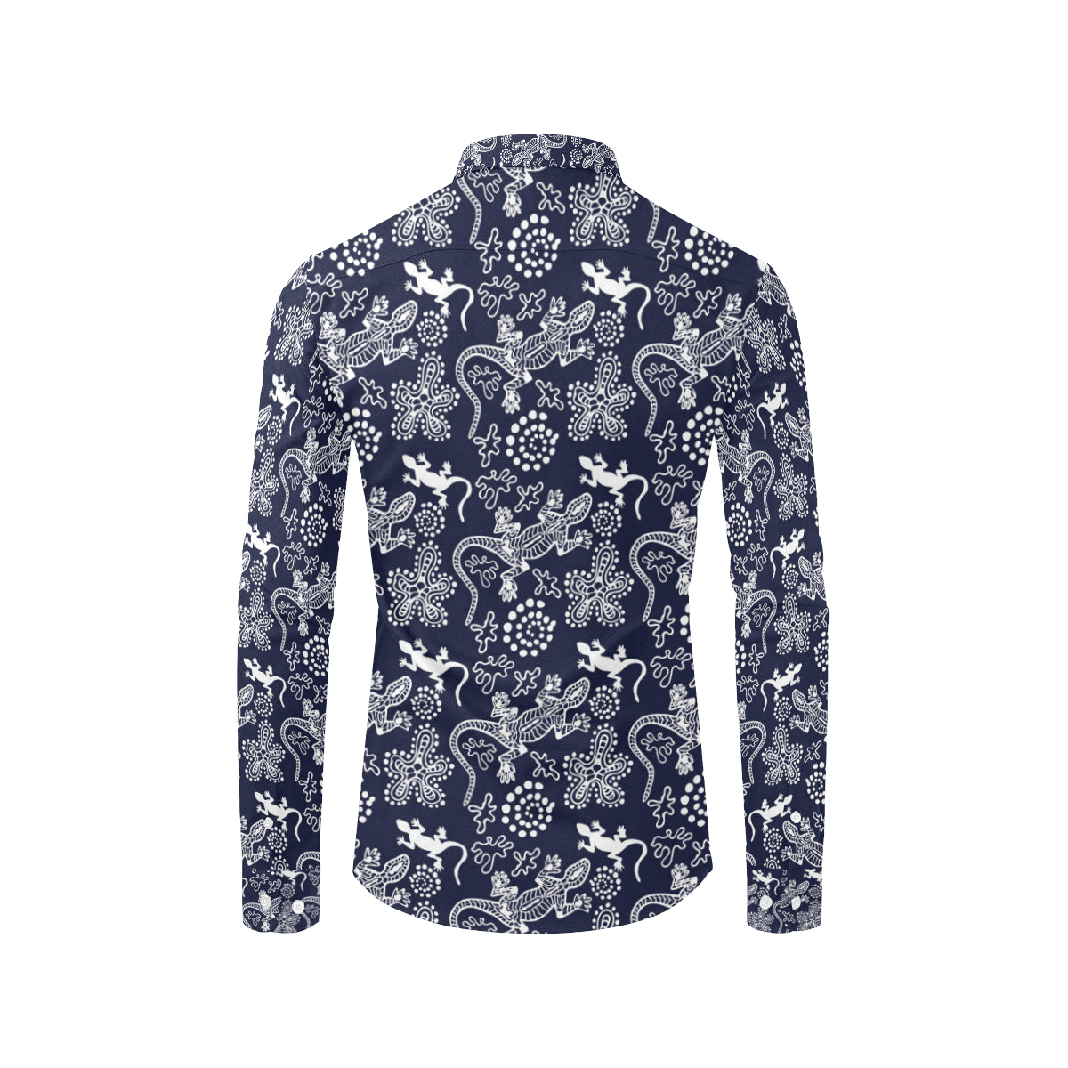 lizard Pattern Print Design 03 Men's Long Sleeve Shirt