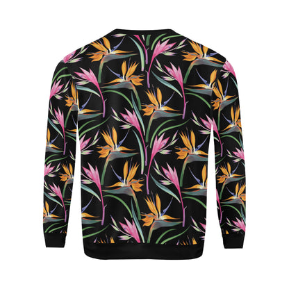 Tropical Flower Pattern Print Design TF017 Men Long Sleeve Sweatshirt