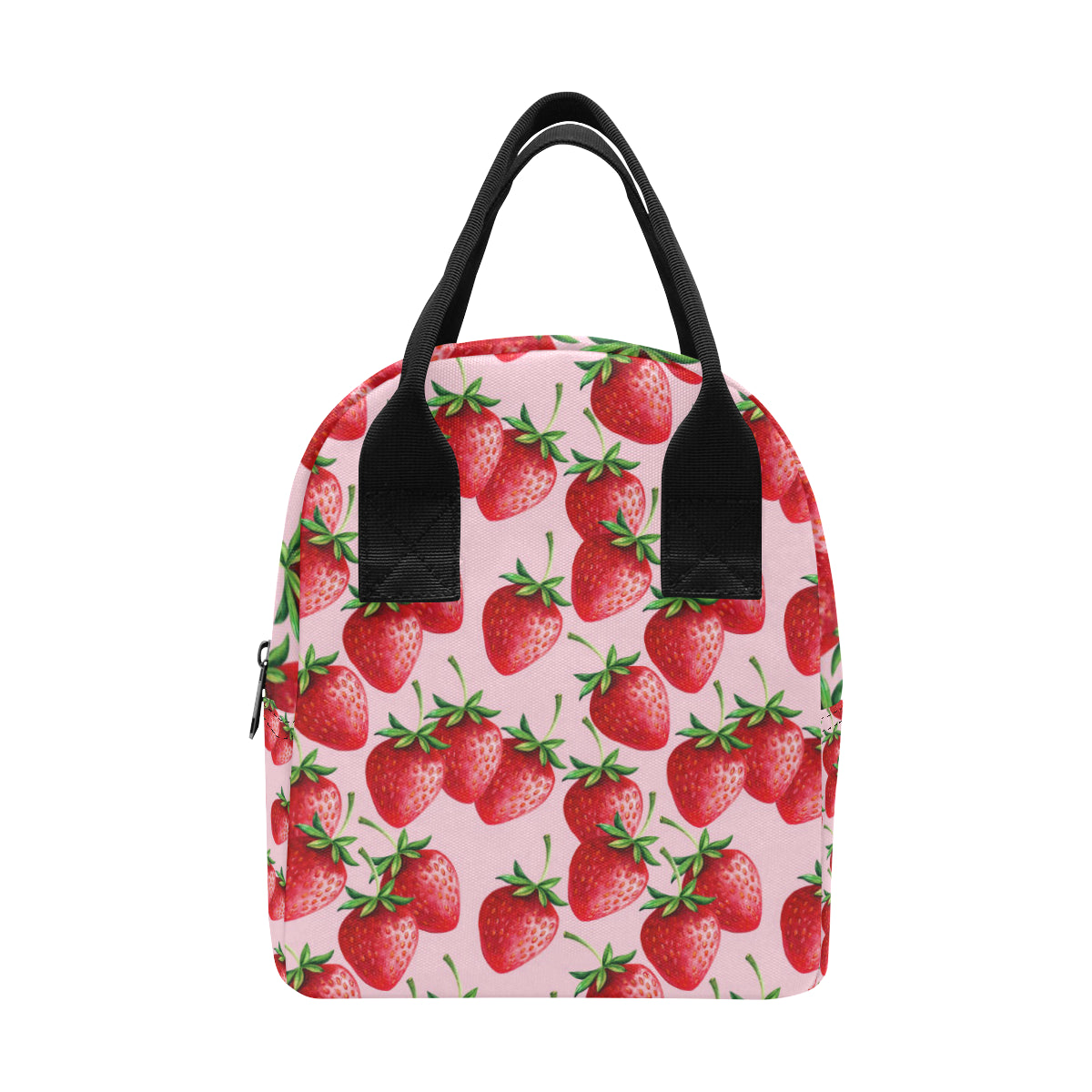 Strawberry Pattern Print Design SB03 Insulated Lunch Bag