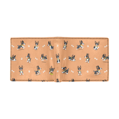 Basenji Pattern Print Design 01 Men's ID Card Wallet