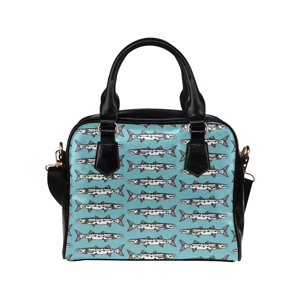 Barracuda Pattern Print Design 03 Shoulder Handbag