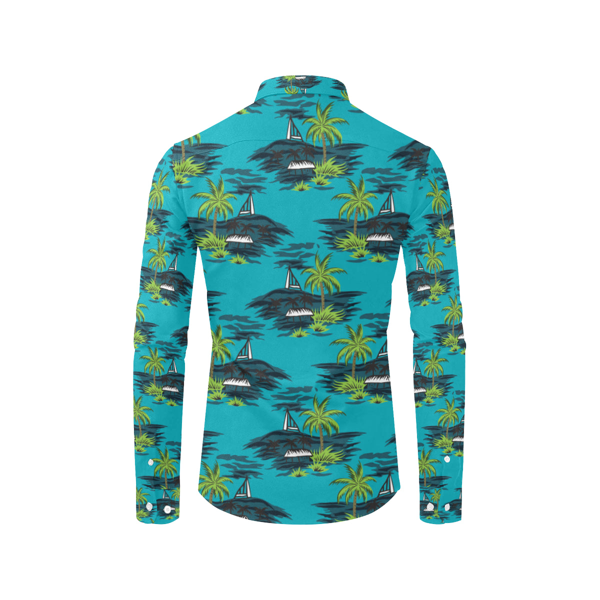Pacific island Pattern Print Design A01 Men's Long Sleeve Shirt