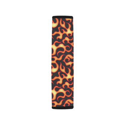 Flame Fire Themed Print Car Seat Belt Cover