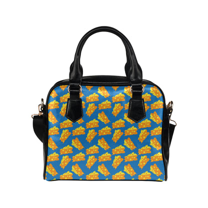 Cheese Pattern Print Design 05 Shoulder Handbag