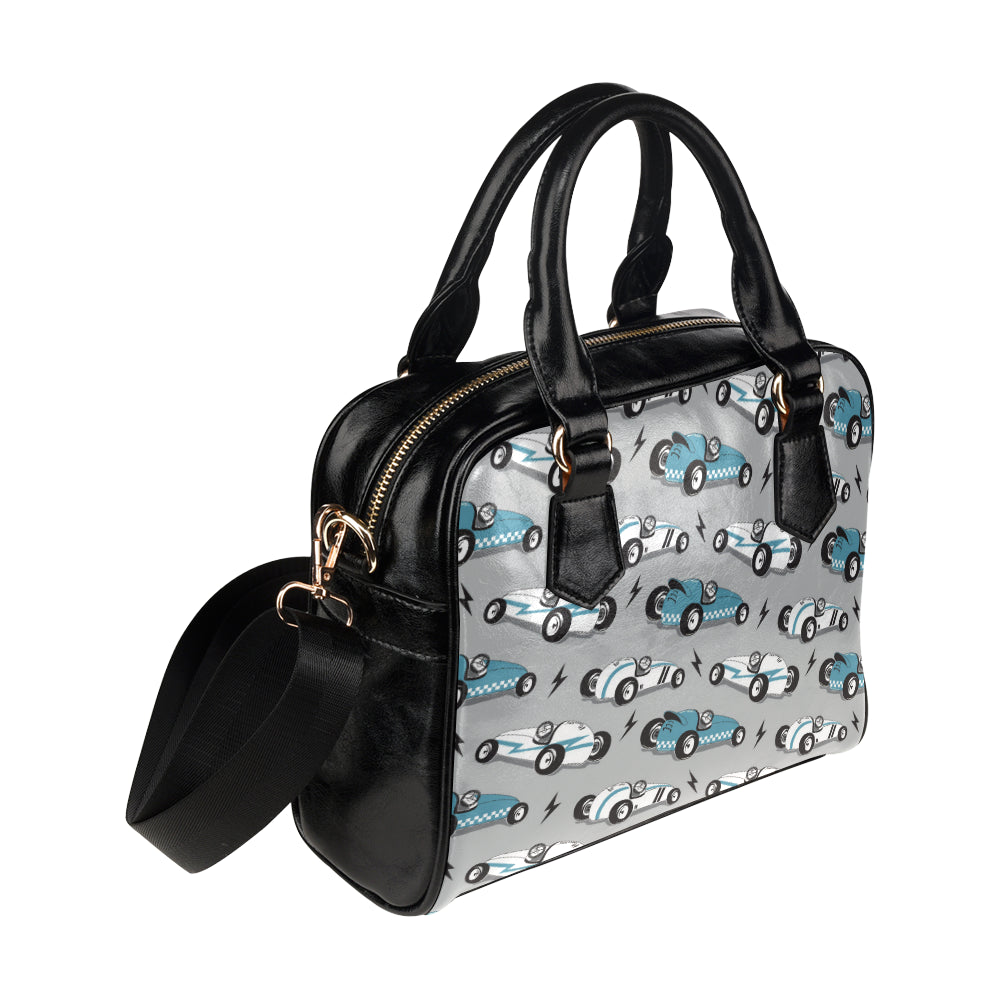 Racing Vintage Pattern Print Design A02 Shoulder Handbag