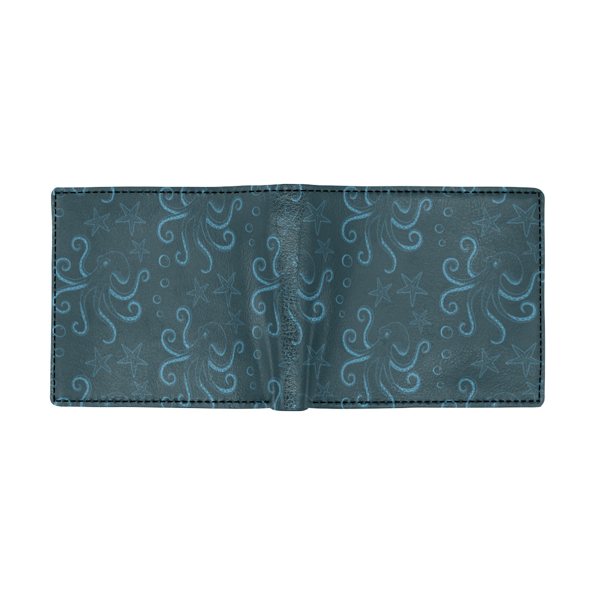 Octopus Pattern Print Design A05 Men's ID Card Wallet