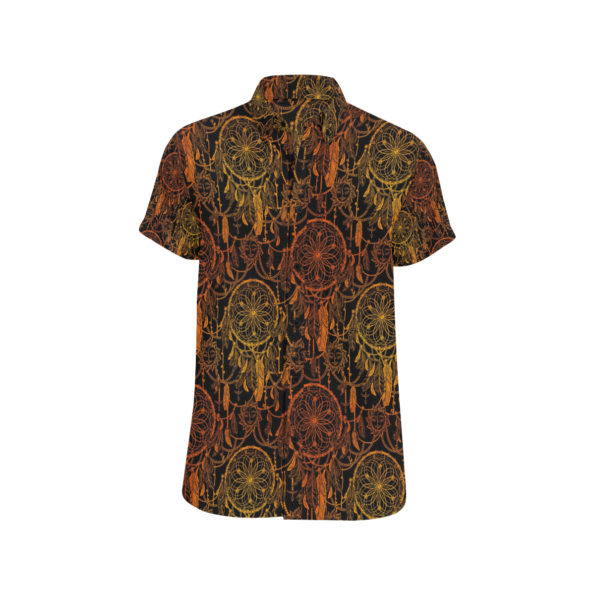 Dream catcher Sun and Moon Men's Short Sleeve Button Up Shirt