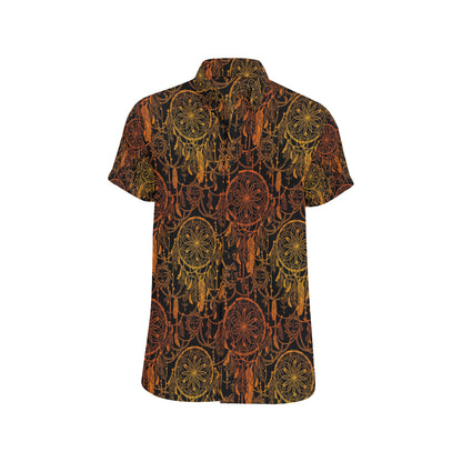 Dream catcher Sun and Moon Men's Short Sleeve Button Up Shirt