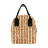 Tiki Orange Vertical Pattern Insulated Lunch Bag