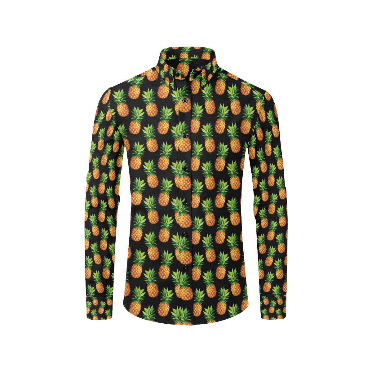 Pineapple Cute Print Design Pattern Men's Long Sleeve Shirt