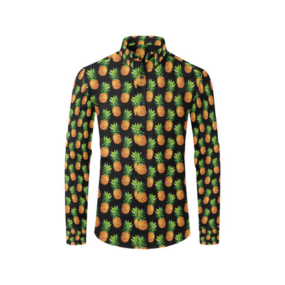 Pineapple Cute Print Design Pattern Men's Long Sleeve Shirt