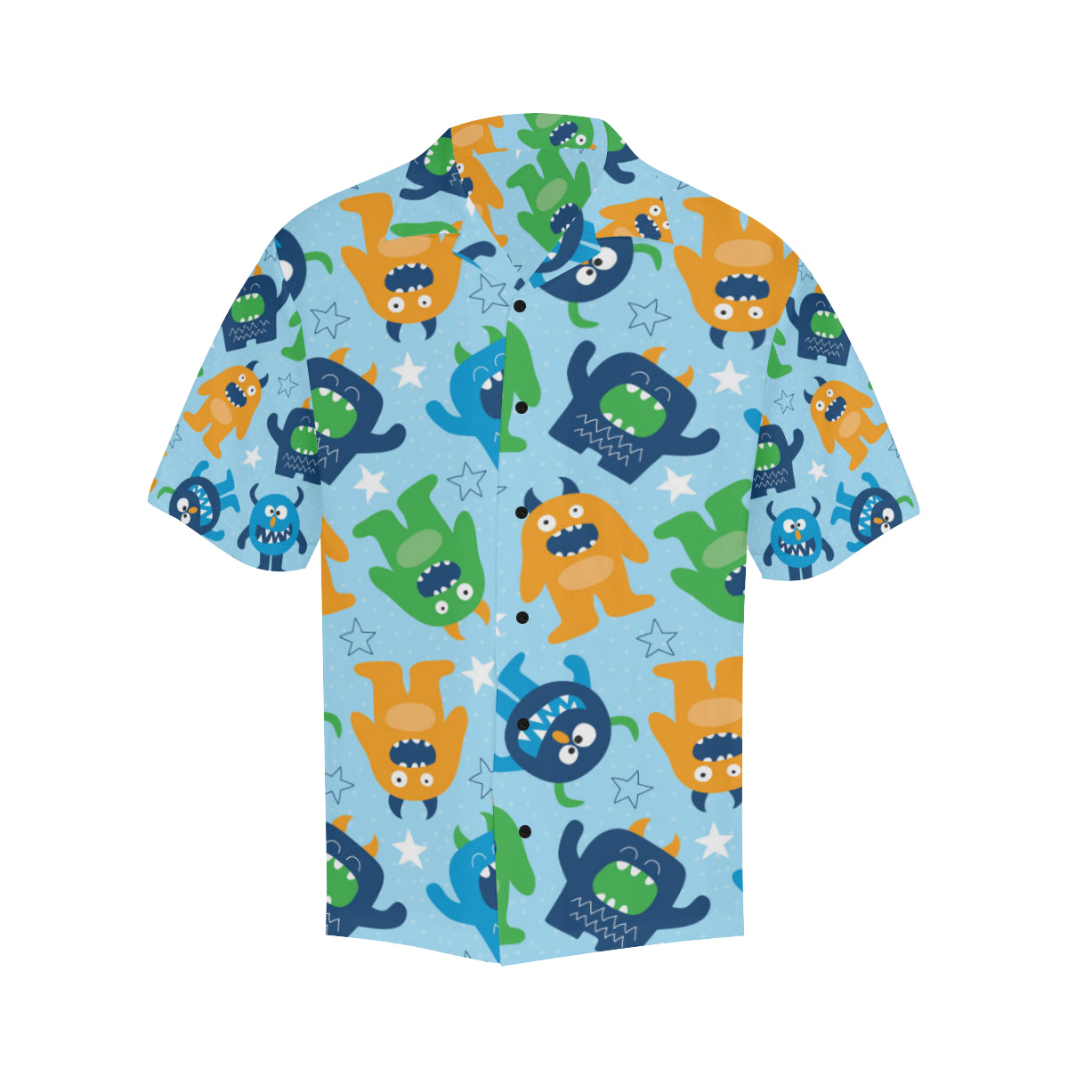 Monster Cartoon Pattern Print Design 04 Men's Hawaiian Shirt