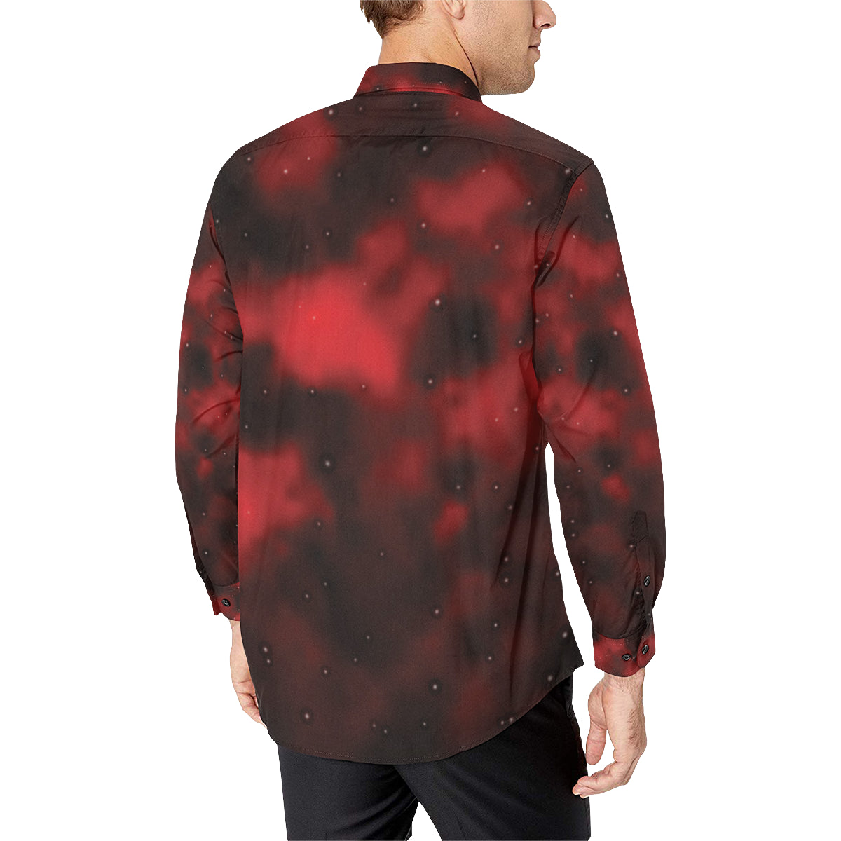 Nebula Pattern Print Design A03 Men's Long Sleeve Shirt