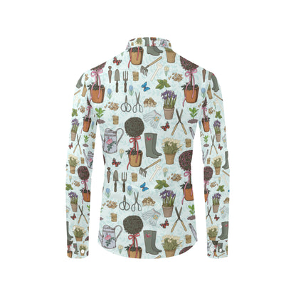 Gardening Pattern Print Design G01 Men's Long Sleeve Shirt