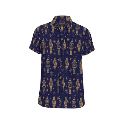 Nutcracker Pattern Print Design A05 Men's Short Sleeve Button Up Shirt