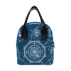 Nautical Compass Print Insulated Lunch Bag